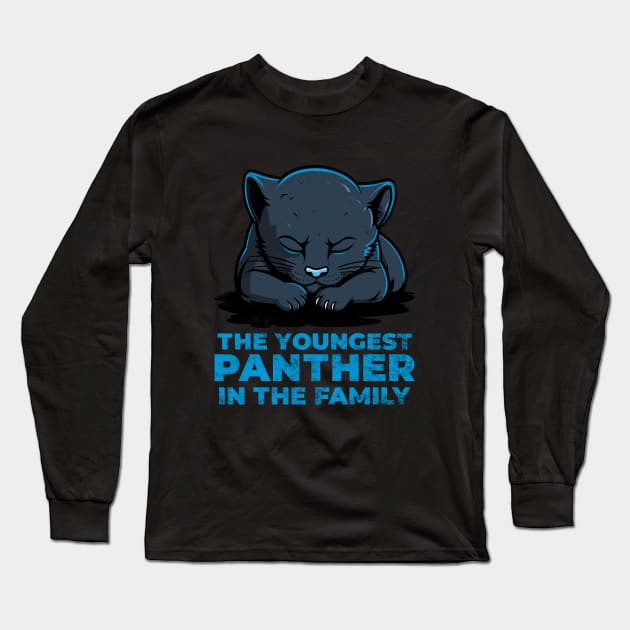 Youngest panther in the family Long Sleeve T-Shirt by Digital Borsch